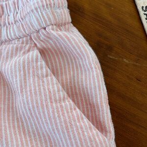 J. CREW  PINK/WHITE ELASTIC WAIST SIZE 20 DRAWSTRING PANTS COMFY